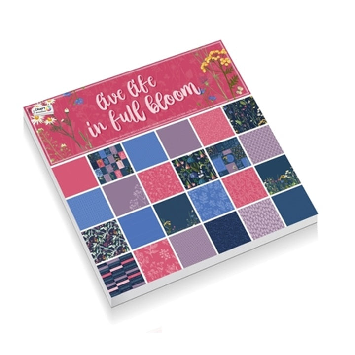 Papir za scrapbooking 24 listova 30,5 x 30,5 - Cvetni motiv