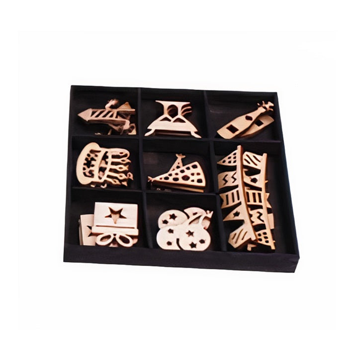 Drveni ornamenti - set 24 kom