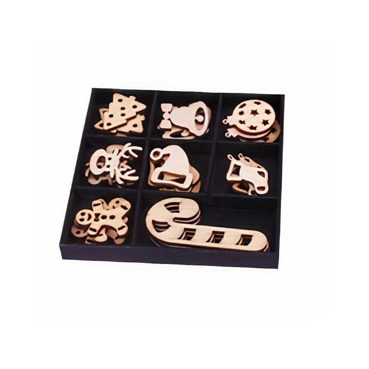 Drveni ornamenti - set 24 kom