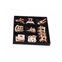 Drveni ornamenti - set 24 kom