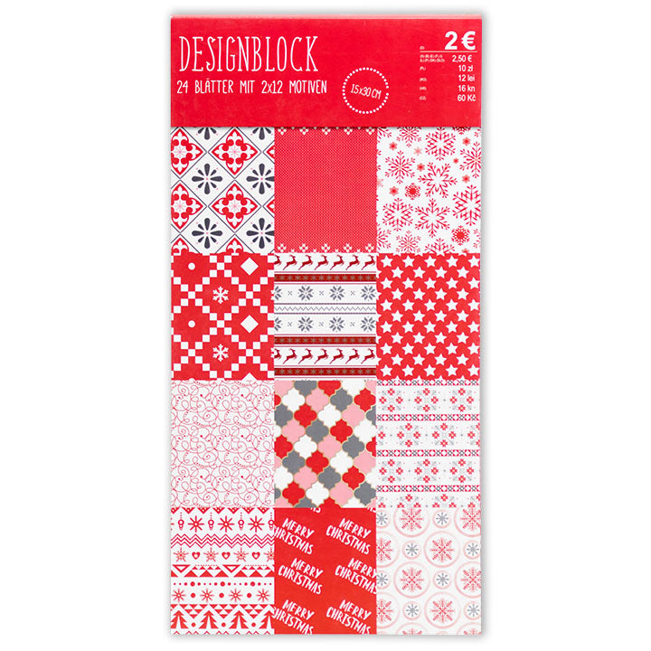 Papiri za scrapbooking 15 x 30 cm | set od 4 bloka