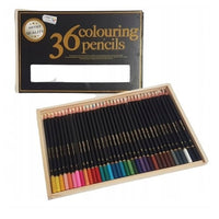 Set bojica u drvenoj kutiji - 36 komada