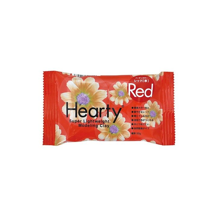Ultra lagana samoočvršćavajuća glina Hearti Padico 50 g – Crvena