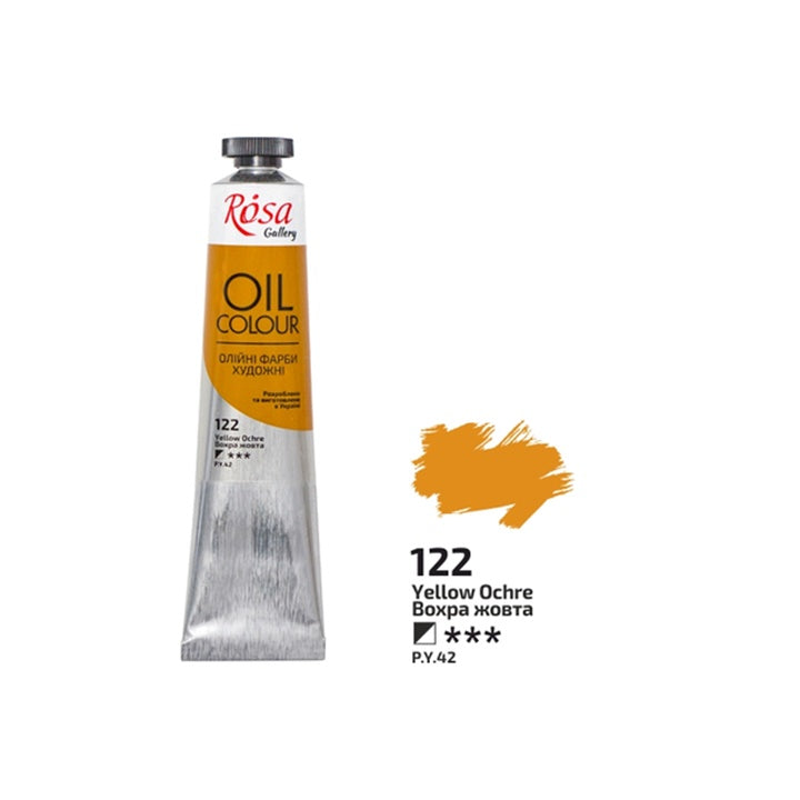 Uljane boje Roza Galerija 45 ml – 122 oker žuta