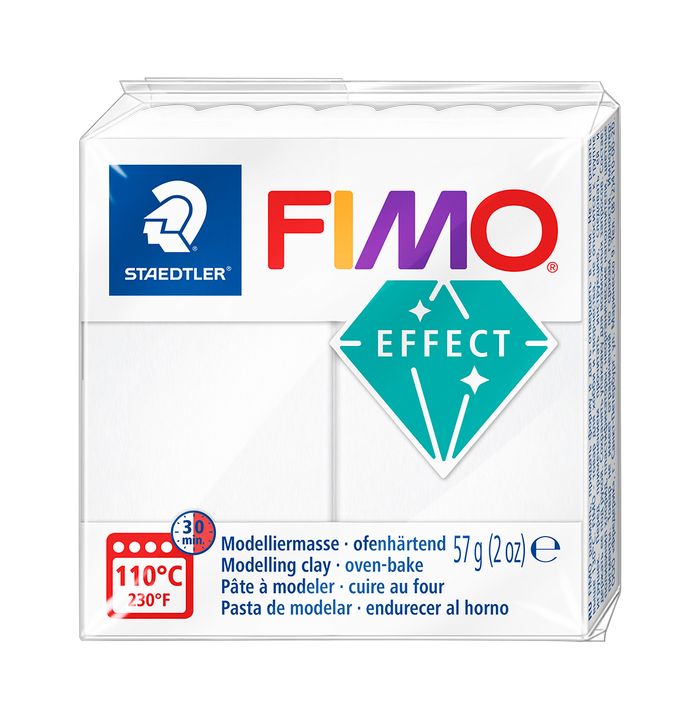 FIMO Effect polimerna glina 57g – Transparent vhite