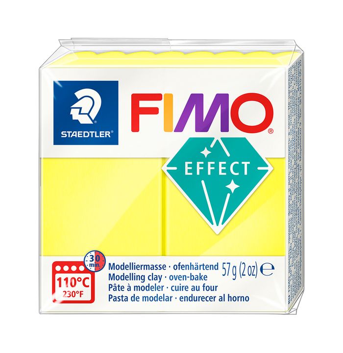 FIMO Effect polimerna glina 57g – Neon žuta