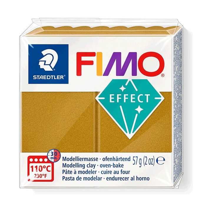 FIMO Effect polimerna glina 57g – Zlatni metalik