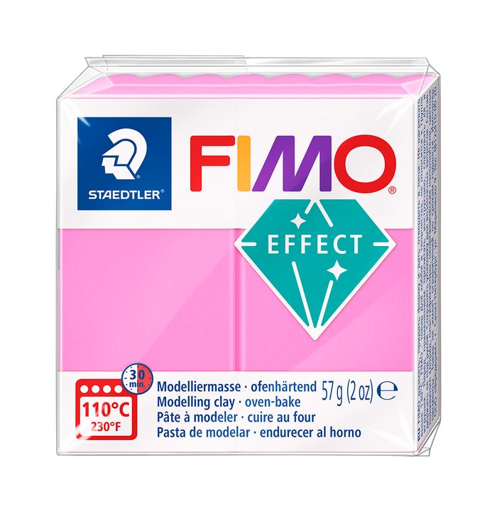 FIMO Effect polimerna glina 57g – Neon Roze