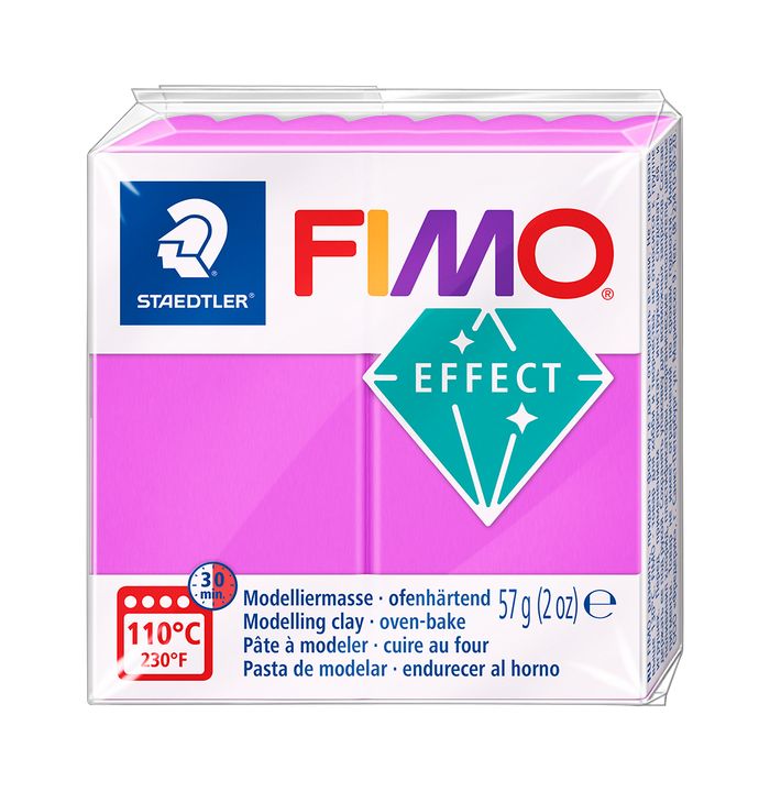 FIMO Effect polimerna glina 57g – Neon ljubičasta
