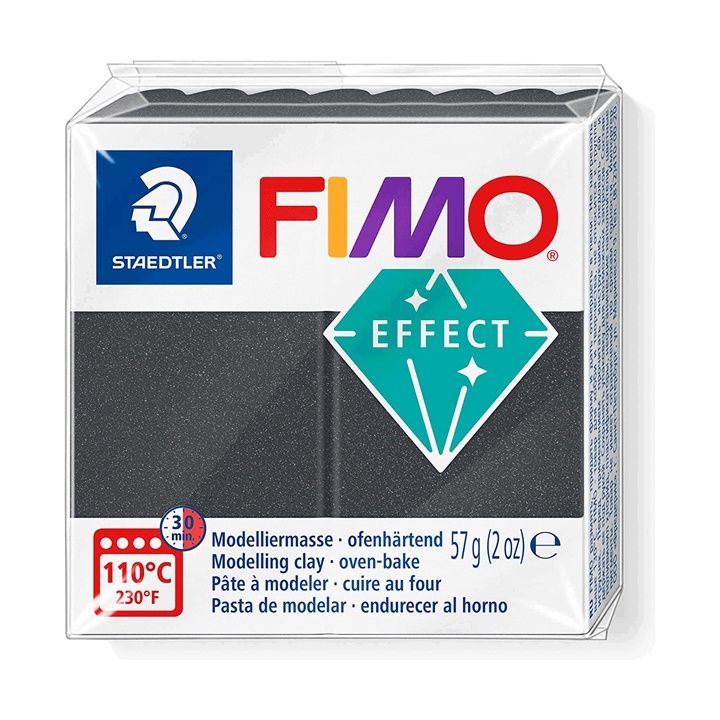 FIMO Effect polimerna glina 57g – Siva metalik