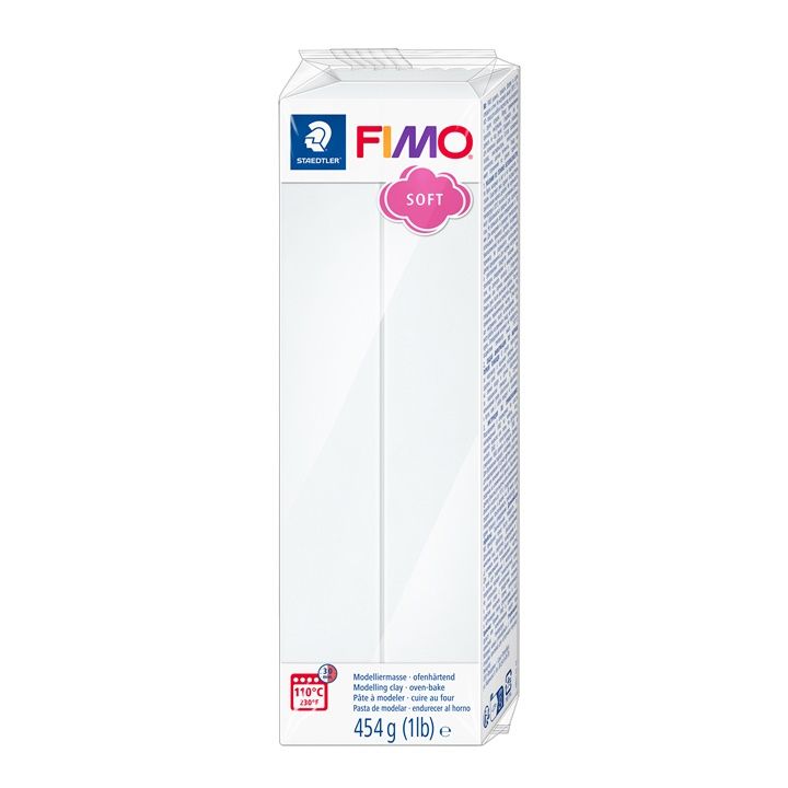 FIMO meka polimerna glina 454g – Bela