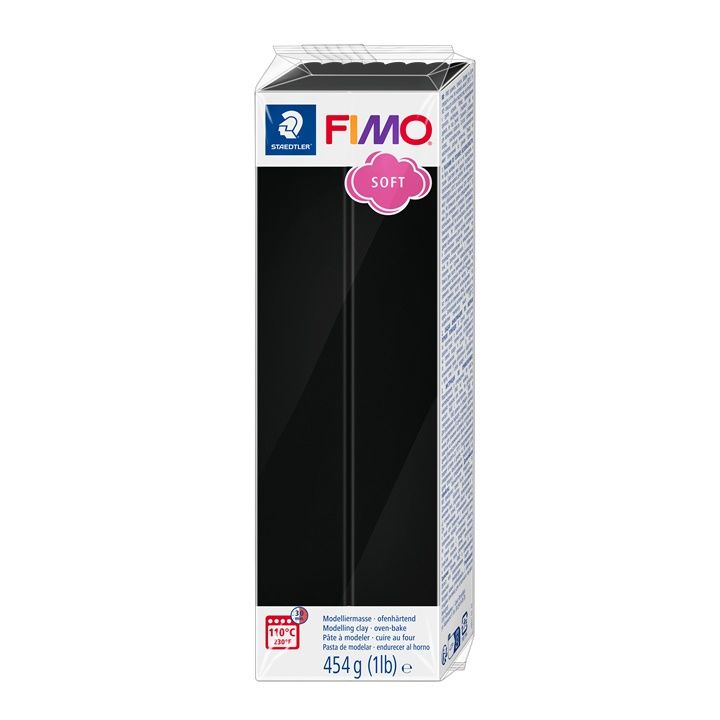 FIMO meka polimerna glina 454g – crna