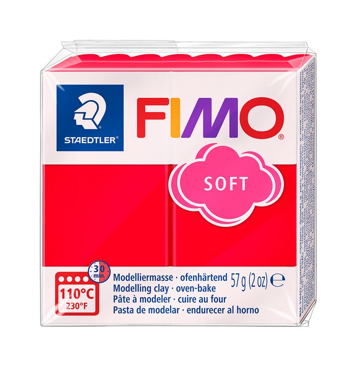 FIMO meka polimerna glina 57g – Indijska crvena