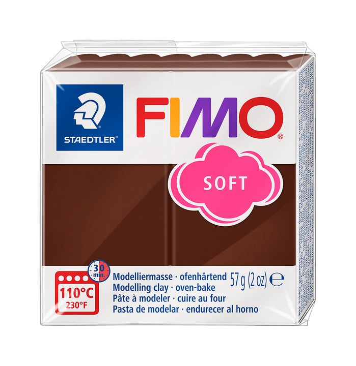 FIMO meka polimerna glina 57g – Čokolada