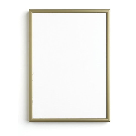 Metalni ram zlatne boje sa pleksiglasom