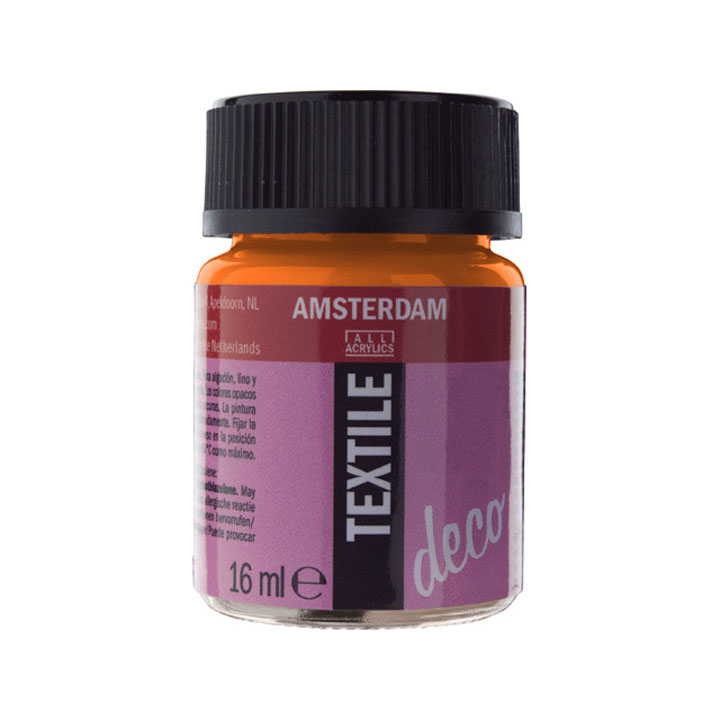 Boja za tekstil Amsterdam Textile Deco 16ml – narandžasta neprozirna - 263