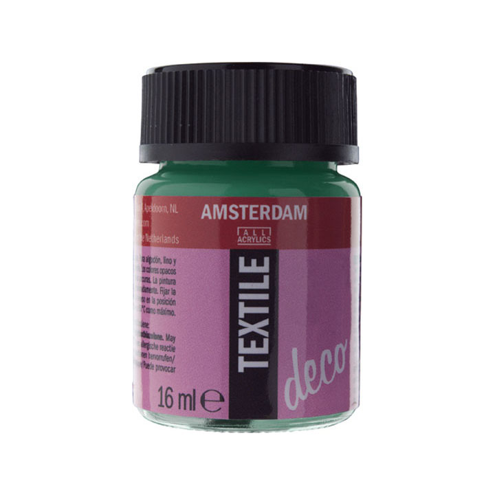 Boja za tekstil Amsterdam Textile Deco 16ml – Tirkizna neprozirna - 685