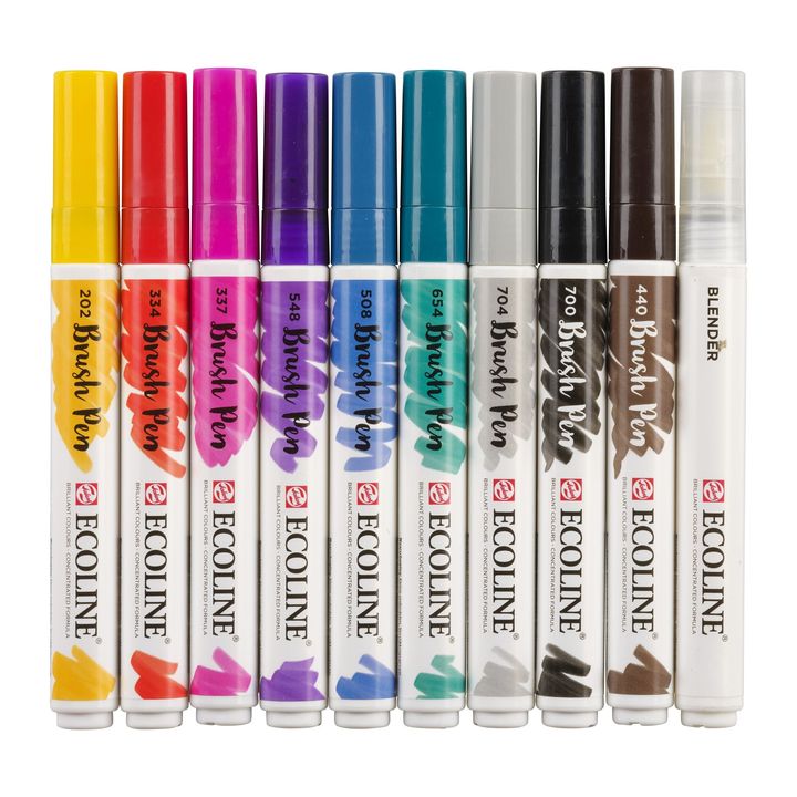 Akvarel olovke Ecoline Brush Pen Hand Lettering | Set od 10 komada