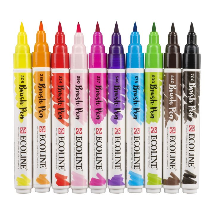 Akvarel olovke Ecoline Brush Pen Bright | Set od 10 komada