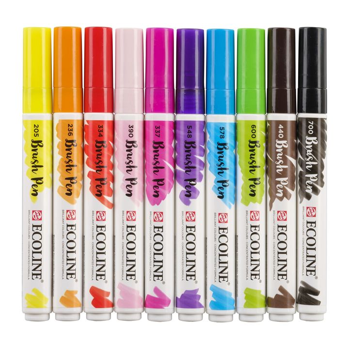Akvarel olovke Ecoline Brush Pen Bright | Set od 10 komada
