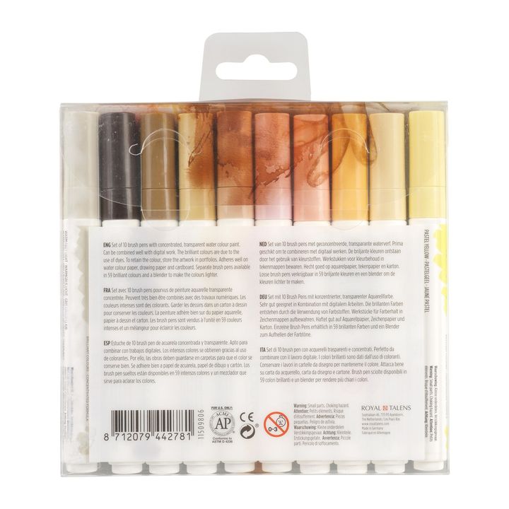 Akvarel olovke Ecoline Brush Pen Skin | Set od 10 komada