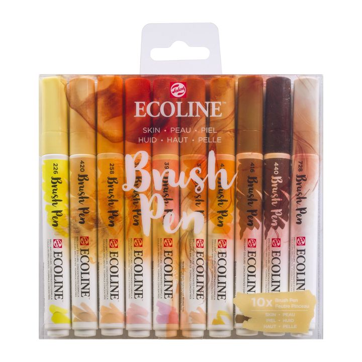 Akvarel olovke Ecoline Brush Pen Skin | Set od 10 komada