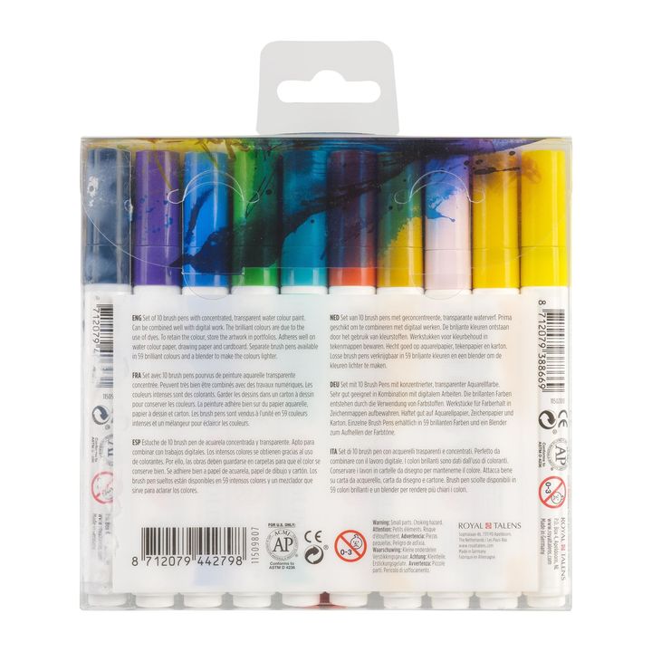 Akvarel olovke Ecoline Brush Pen Illustrator | Set od 10 komada