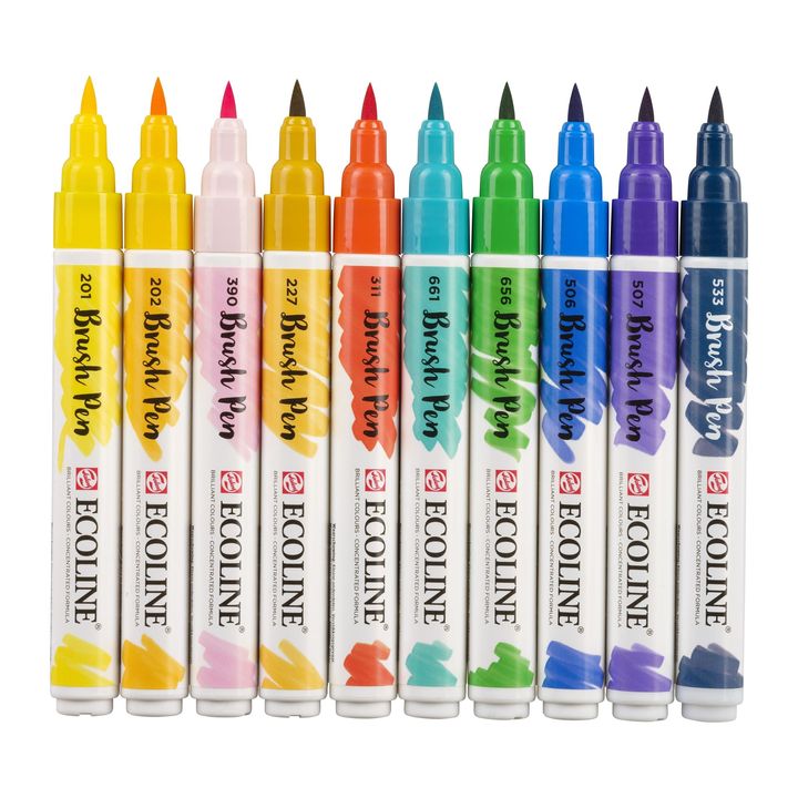 Akvarel olovke Ecoline Brush Pen Illustrator | Set od 10 komada