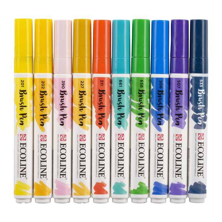 Akvarel olovke Ecoline Brush Pen Illustrator | Set od 10 komada