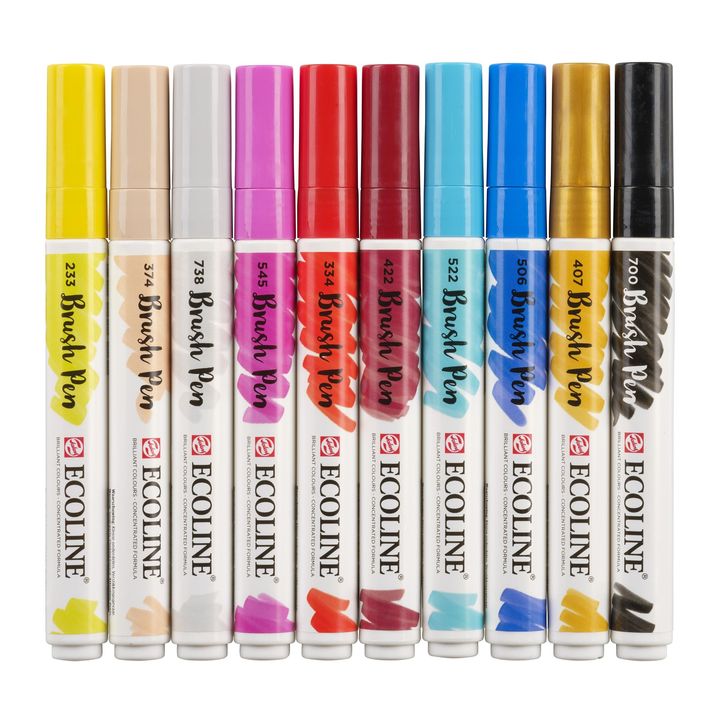 Akvarel olovke Ecoline Brush Pen Fashion | Set od 10 komada