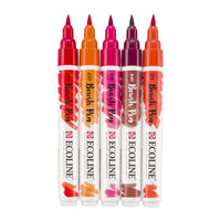 Akvarel olovke Ecoline Brush Pen Red | Set od 5 komada