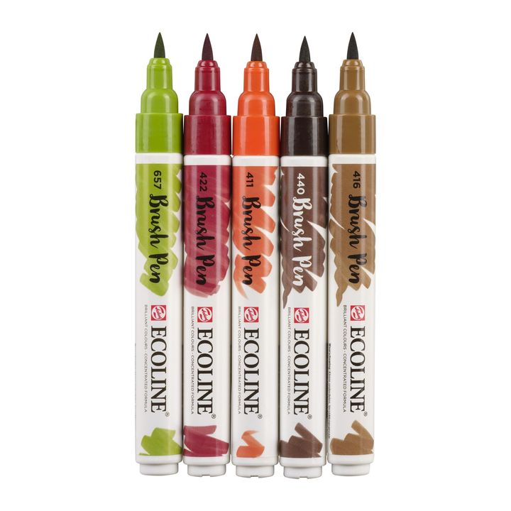 Akvarel olovke Ecoline Brush Pen Autumn | Set od 5 komada