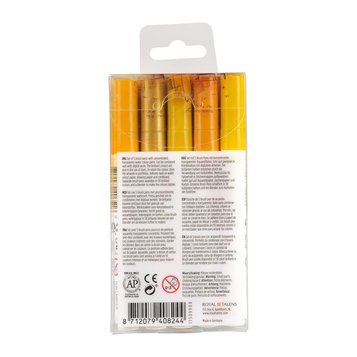 Akvarel olovke Ecoline Brush Pen Earth | Set od 5 komada