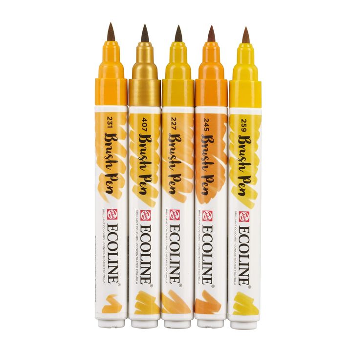 Akvarel olovke Ecoline Brush Pen Earth | Set od 5 komada