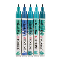 Akvarel olovke Ecoline Brush Pen Green Blue | Set od 5 komada
