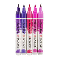 Akvarel olovke Ecoline Brush Pen Violet | Set od 5 komada