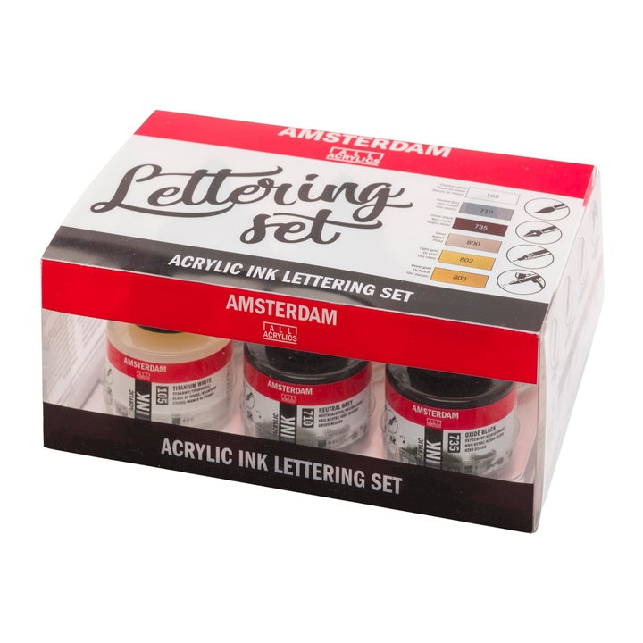 Akrilno mastilo Amsterdam - Lettering set - 6 x 30 ml