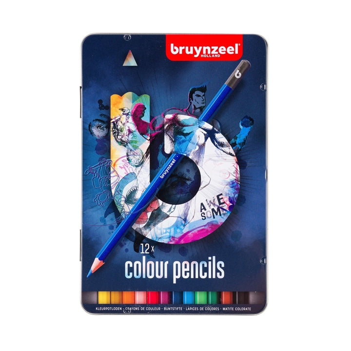 Set bojica u metalnoj kutiji bruynzeel - blue