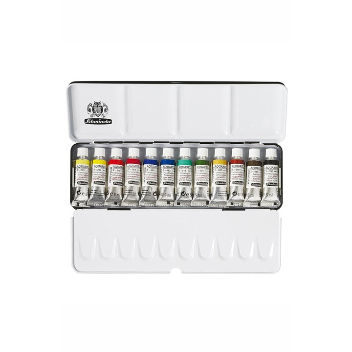Set akvarel boja u tubama Schmincke HORADAM u metalnoj kutiji | 12 x 5 ml