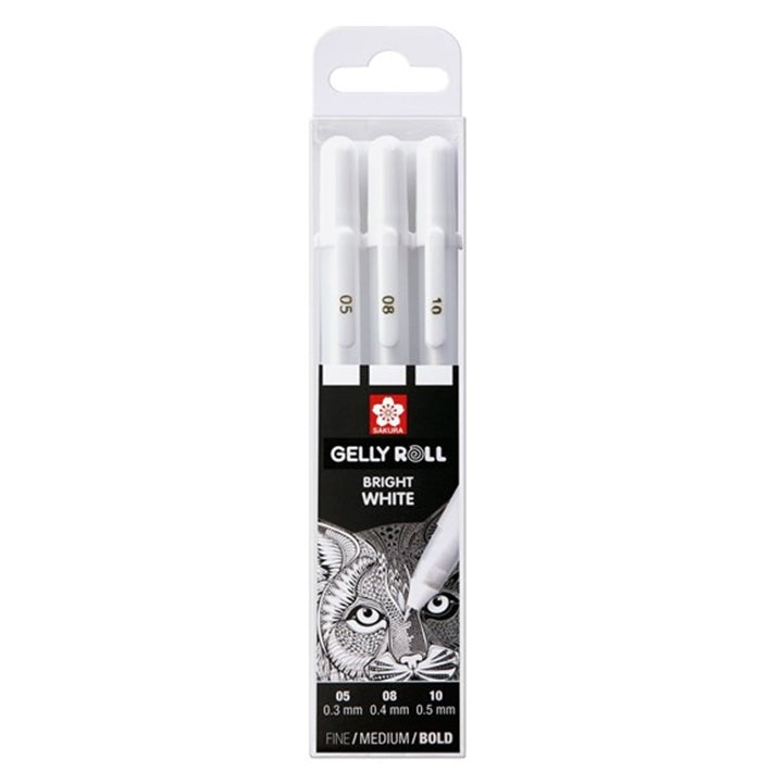 Gel olovke Sakura Gelly Roll bright white - 3 komada