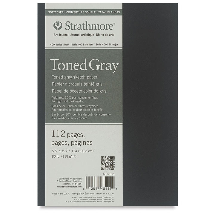 Art Journal Strathmore Tonirani papir Gray meki povez