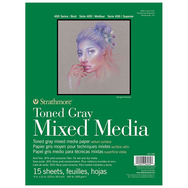 Tonirani papir Strathmore Mixed media Sivi