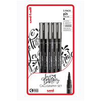 Set UNI PIN markera fineliner Love Lettering 5 kom
