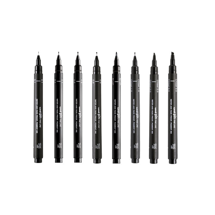 Set UNI PIN fineliner kaligrafskih markera 8 kom