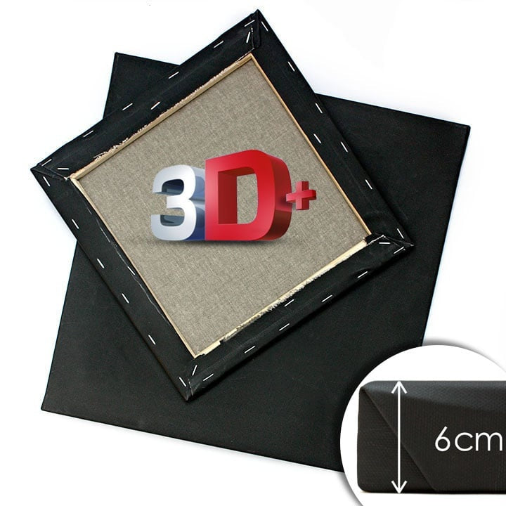3D+ Crno slikarsko platno na ramu PROFI