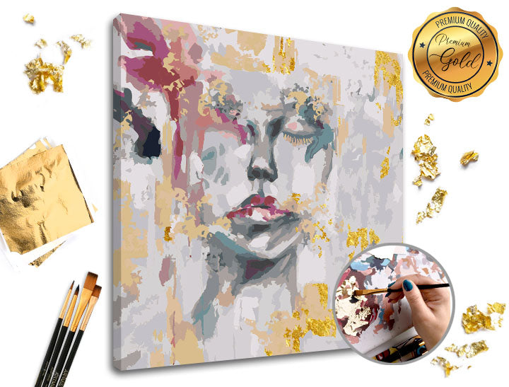 Maľovanie podľa čísel PREMIUM GOLD – Zabudnutá | Zabudnutá