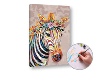 Slikanje po brojevima ZEBRA SA CVEĆEM