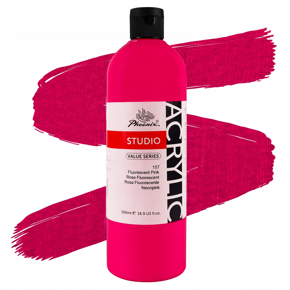 Akrilna boja Phoenix 157 fluorescentno roze 500 ml