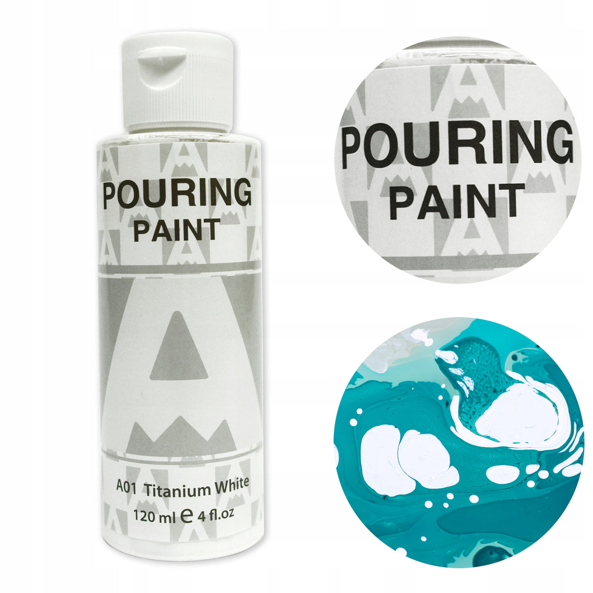 Akrilna boja Phoenix Aureuo za pouring 120 ml – titanijum bela