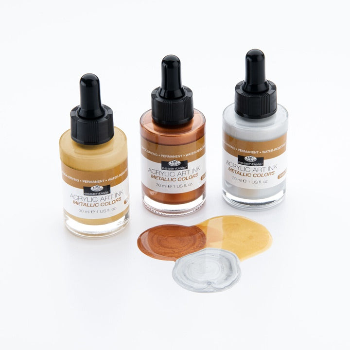 Akrilni tuš Royal & Langnickel metalik boje 3 x 30 ml | Artmie